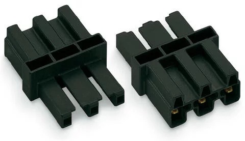 770-603 - Intermediate coupler; 3-pole; Cod. A; for sockets and plugs; black 770-603 - Intermediate coupler; 3-pole; Cod. A; for sockets and plugs; black