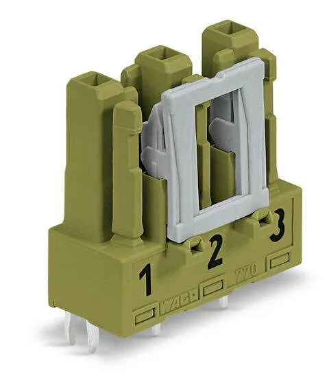 770-863/071-000 - Socket for PCBs; straight; 3-pole; Cod. B; light green