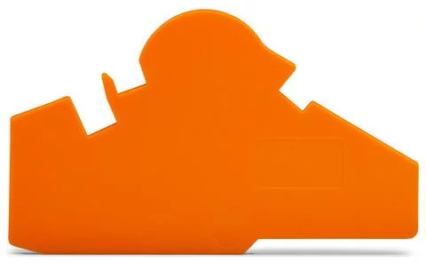 282-386 - End and separator plate; 1.5 mm thick; without lock-out seal option; orange
