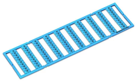 794-5554/000-006 - WMB marking card; as card; MARKED; U/V (each 50x); stretchable 5 - 5.2 mm; Horizontal marking; snap-on type; blue 794-5554/000-006 - WMB marking card; as card; MARKED; U/V (each 50x); stretchable 5 - 5.2 mm; Horizontal marking; snap-on type; blue