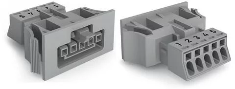 890-745 - Snap-in socket; 5-pole; Cod. B; 1,50 mm²; gray