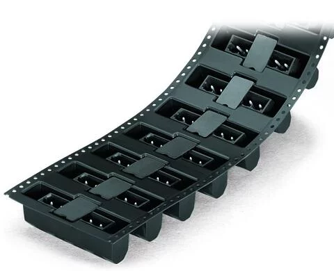 231-140/001-000/105-604/997-409 - Male header; 10-pole; THR; 1.0 x 1.0 mm solder pin; straight; pin spacing 5 mm; in tape-and-reel packaging; black