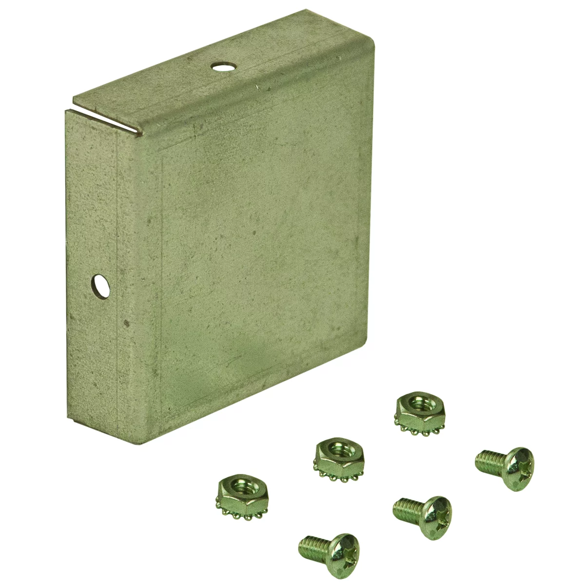 E0202GNK - N1 End Cap (Hinged-Cover/Screw-Cover Wireway) No Knockouts 2.5X2.5 Carbon Steel - Galvanized