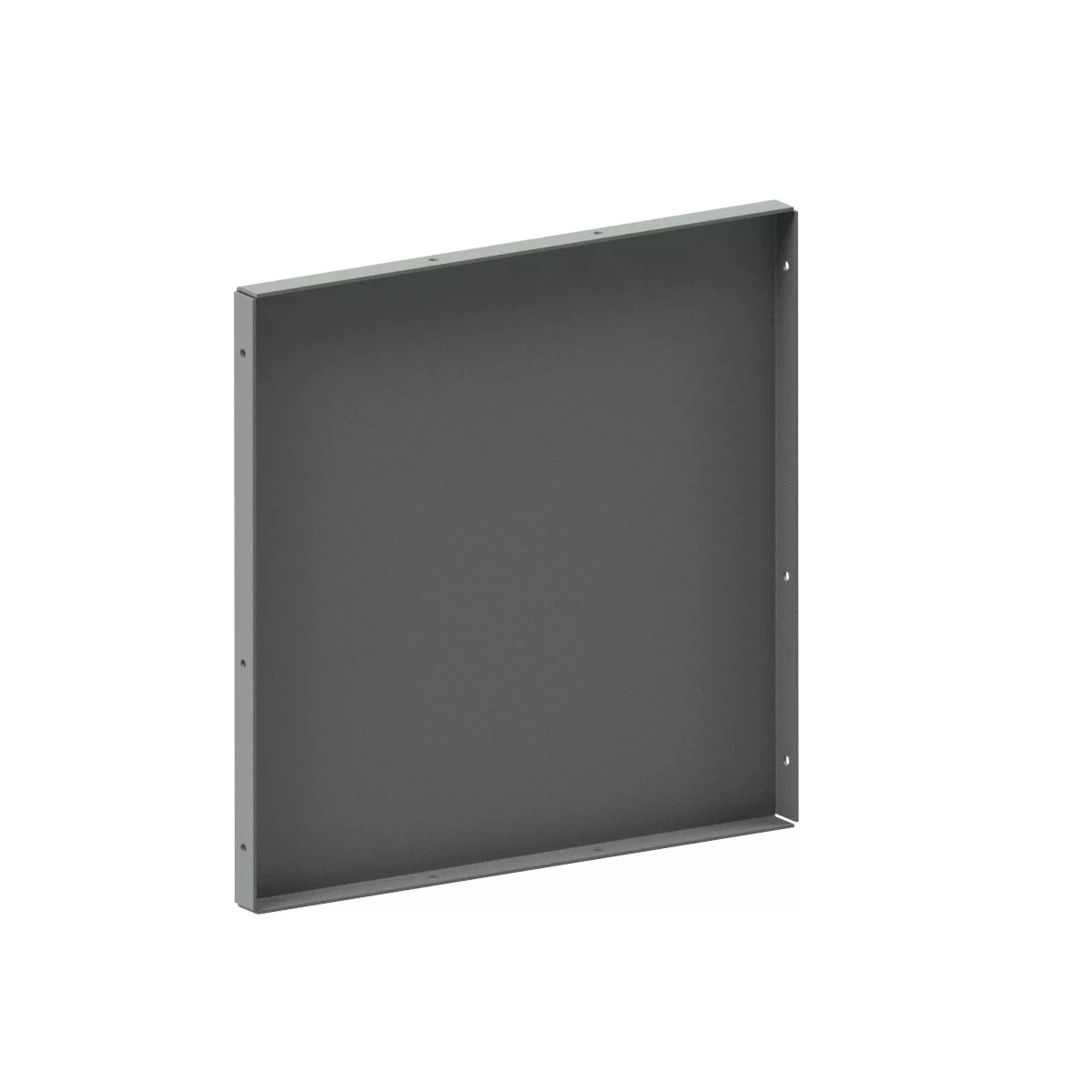 E1212NK - N1 End Cap (Hinged-Cover/Screw-Cover Wireway) No Knockouts 12X12 Carbon Steel - Gray