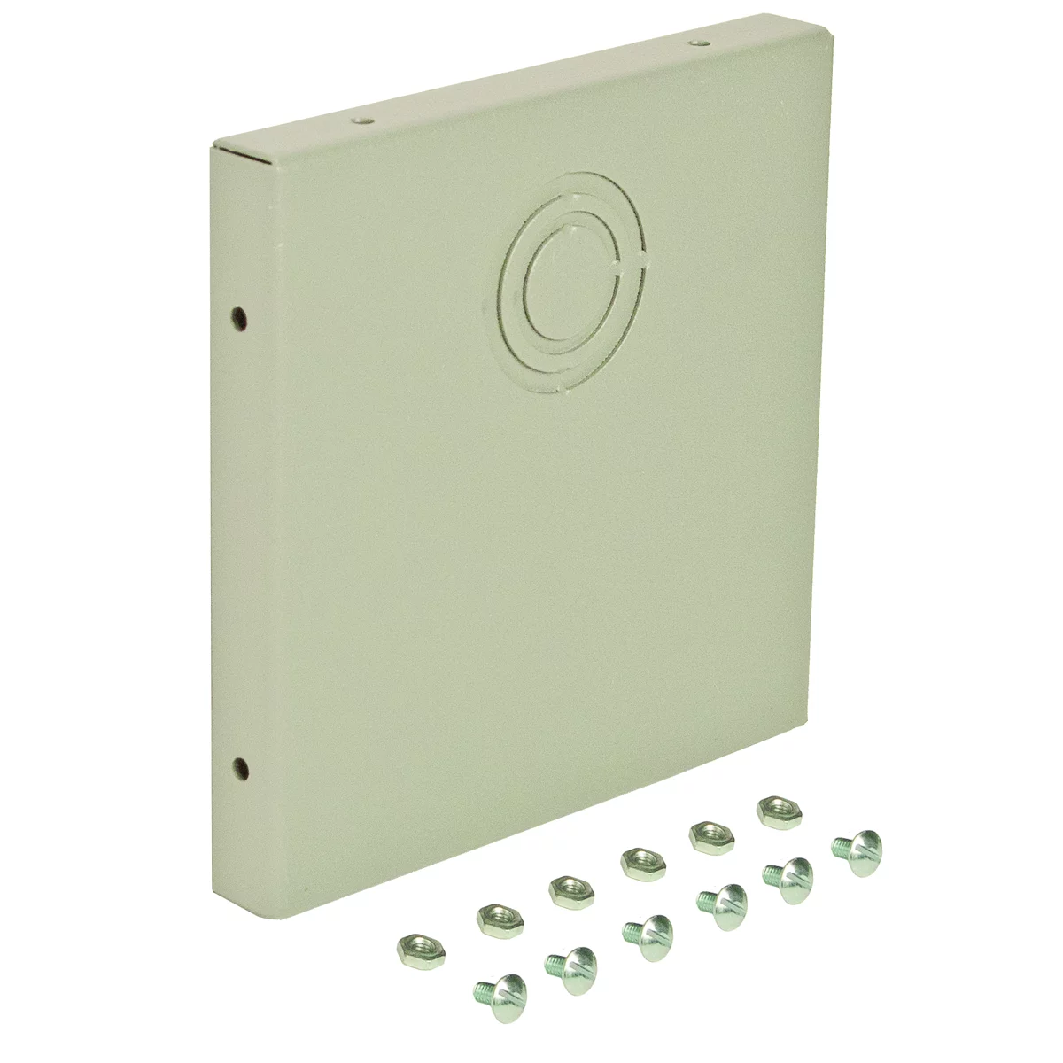 E0808 - N1 End Cap (Hinged-Cover/Screw-Cover Wireway) 8X8 Carbon Steel - Gray
