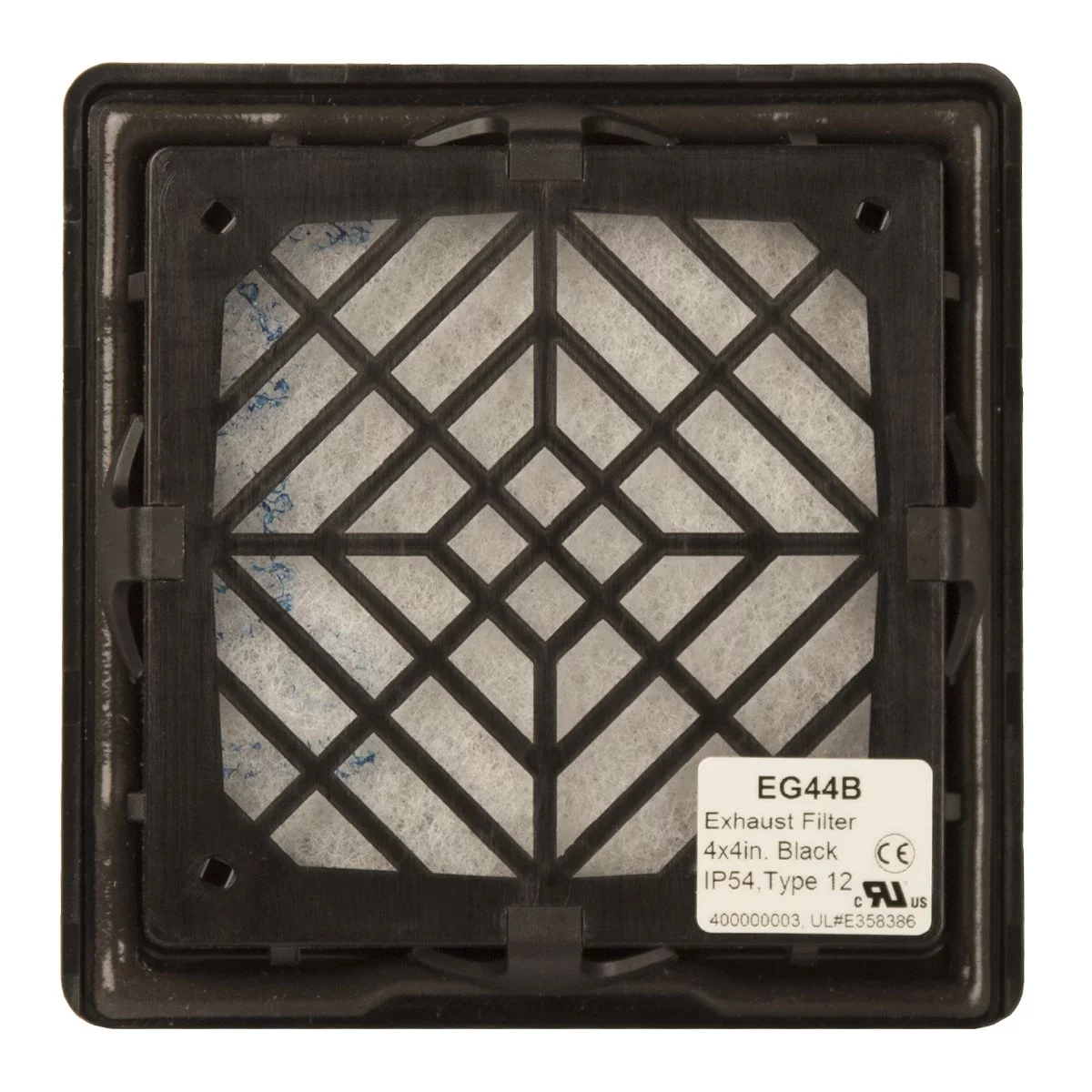 EG88B - NEMA 12 Exhaust Grille With G3 Filter 8X8 Black EG88B - NEMA 12 Exhaust Grille With G3 Filter 8X8 Black