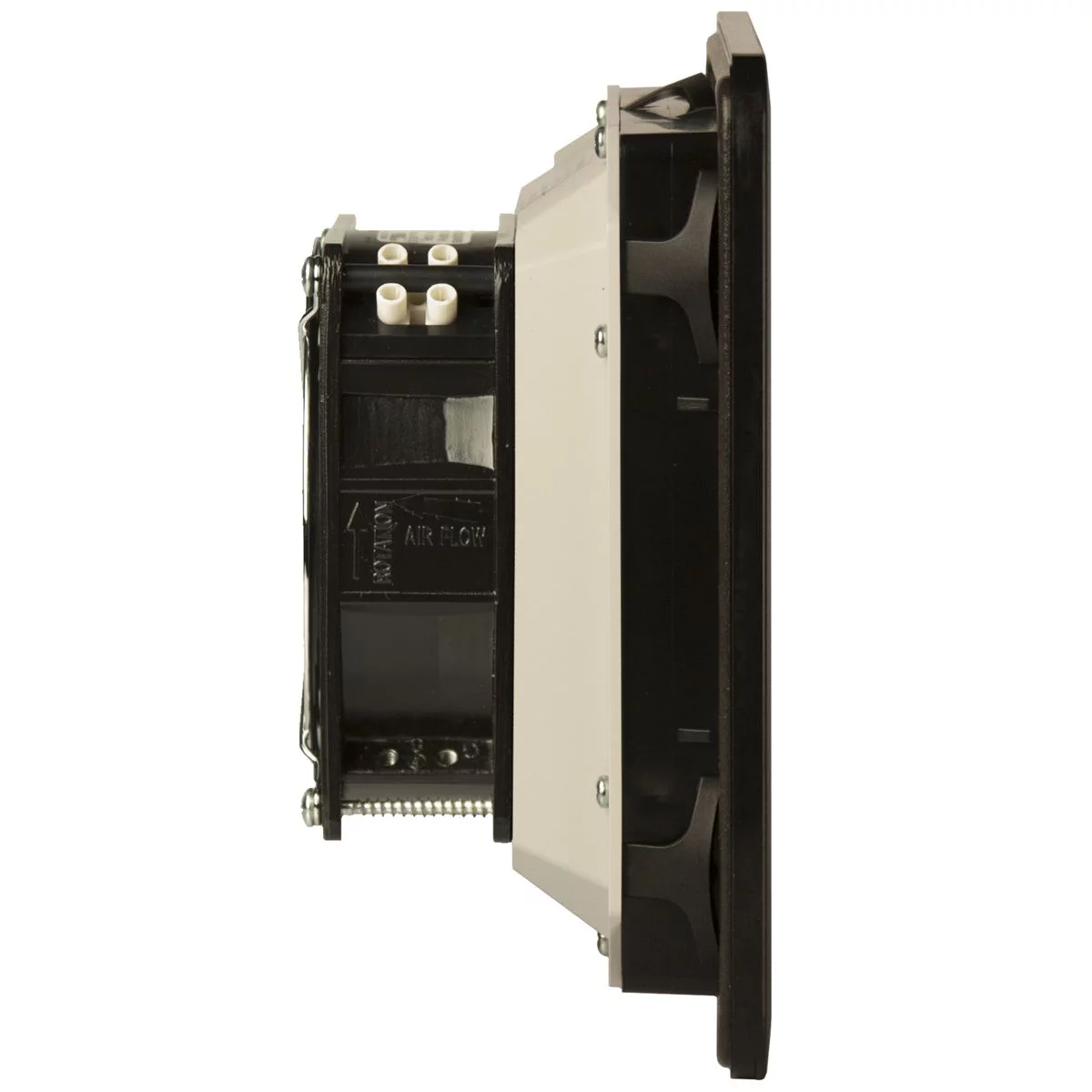 FF8859CFM24VB - NEMA 12 Filter Fan 24 Volt DC 59 Cubic Feet Per Minute 8X8 - Black