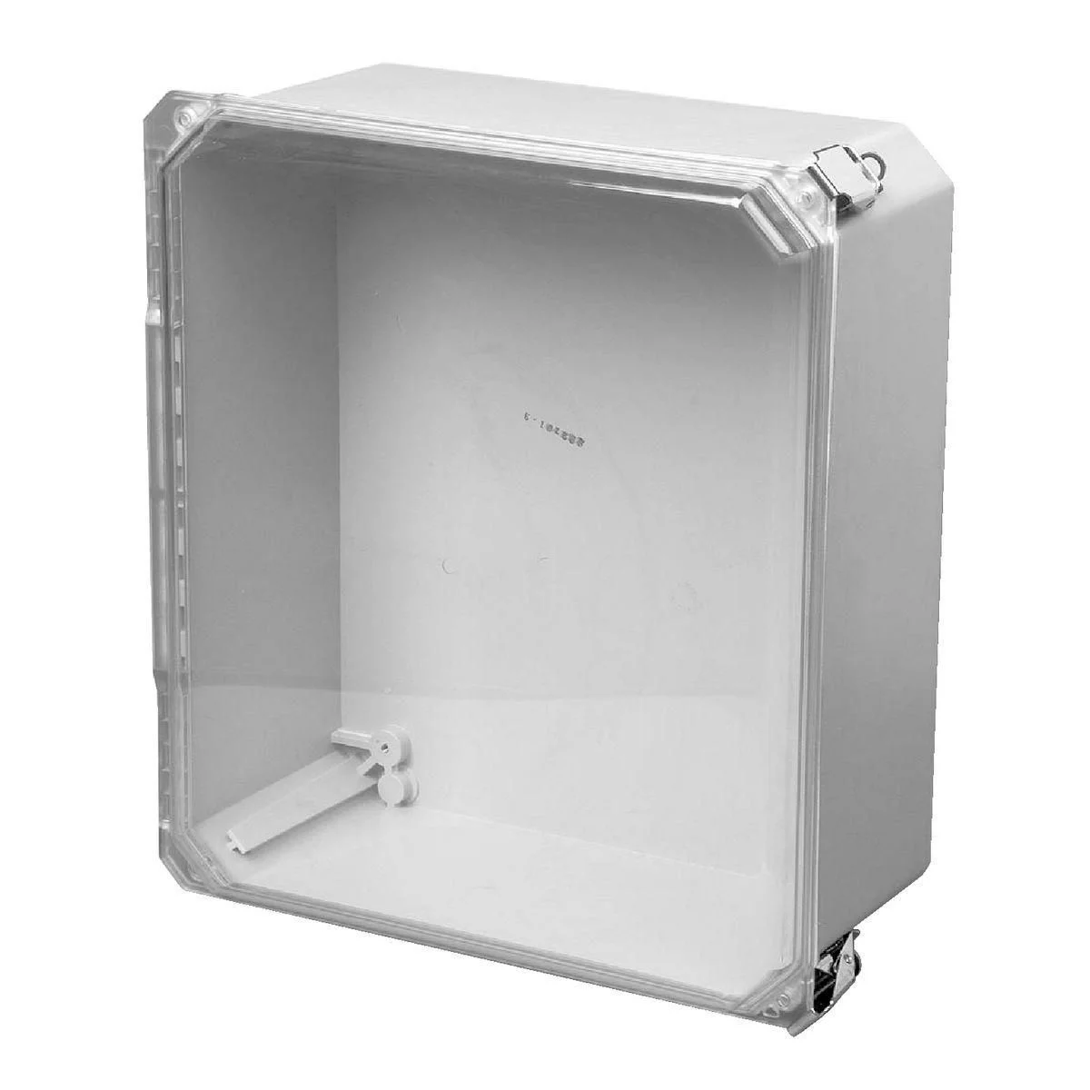 HW-CC121006CHQR - NEMA 4X Continuous Hinge Quick Release Padlockable 12X10X6 Fiberglass-Clear Cover