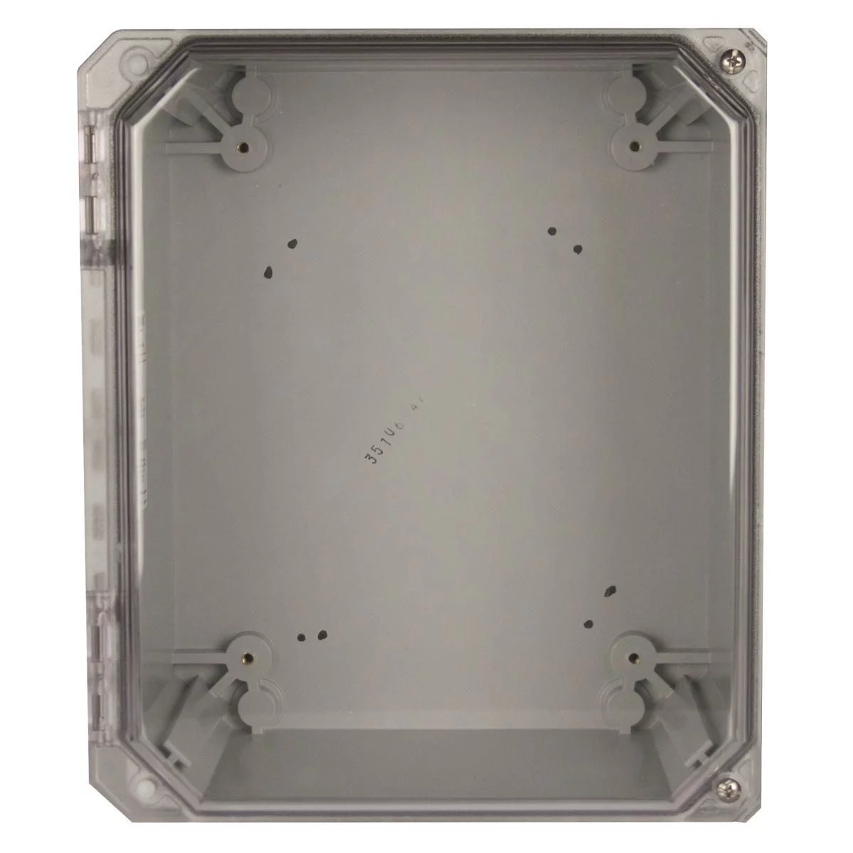 HW-CC121006CHSC - NEMA 4X Continuous Hinge Two Screw Cover 12X10X6 Fiberglass-Clear Cover