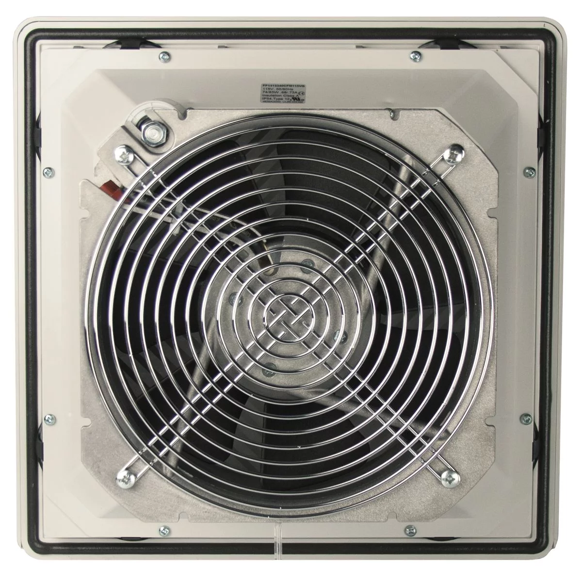 FF1010159CFM230VG - NEMA 12 Filter Fan 230 Volt 159 Cubic Feet Per Minute 9.8X9.8 -Light Gray